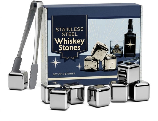 Stainless Steel Whiskey Stones Set (Set of 8)