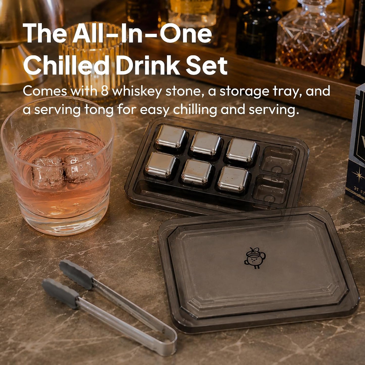 Stainless Steel Whiskey Stones Set (Set of 8)